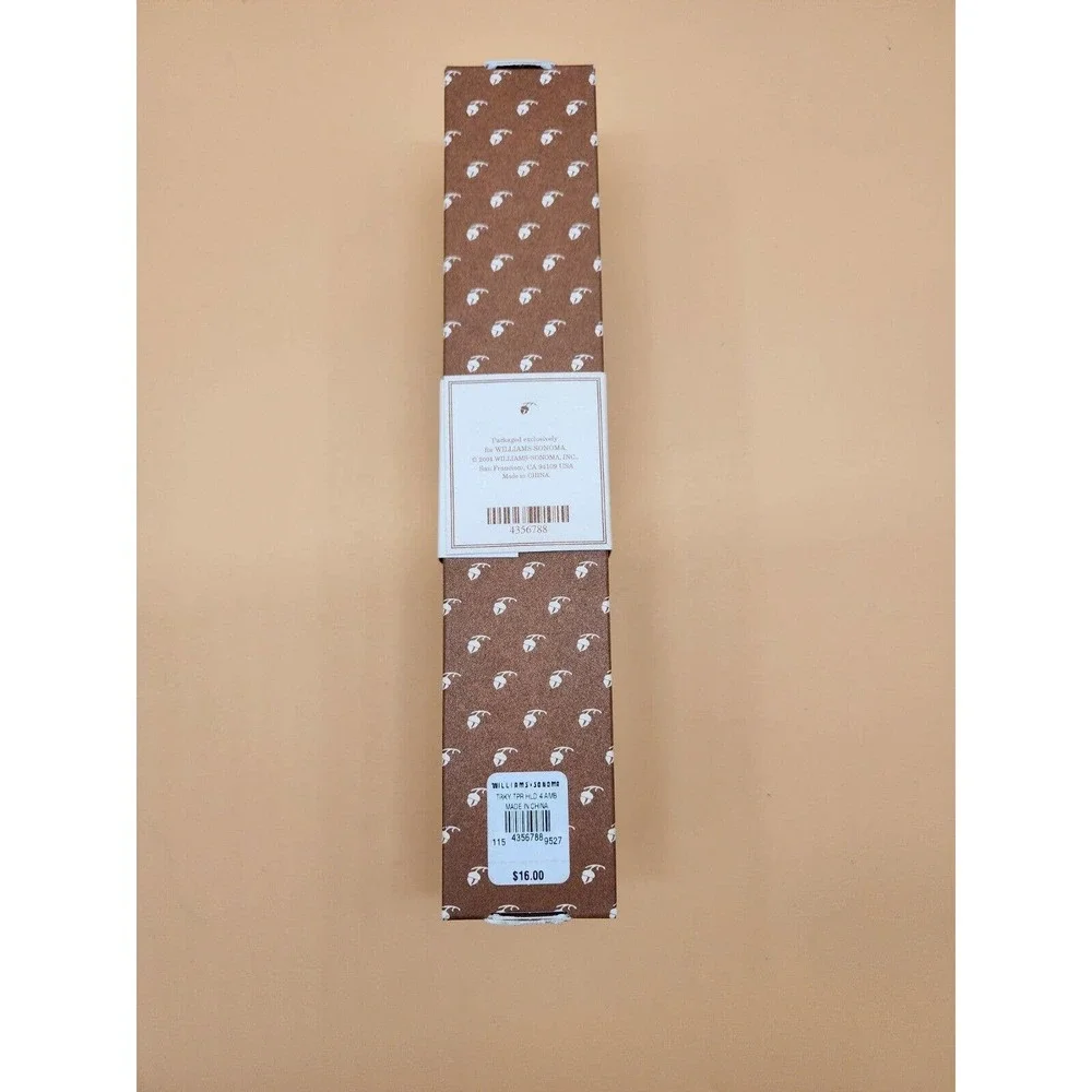 Williams-Sonoma Amber Taper Holders Turkeys Set of 4 10